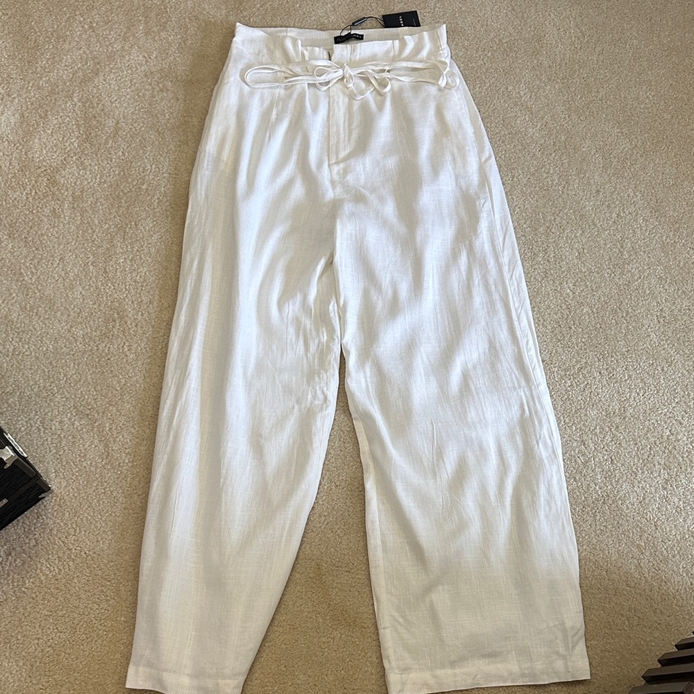 JLUXLABEL Ivory Linen Trousers
